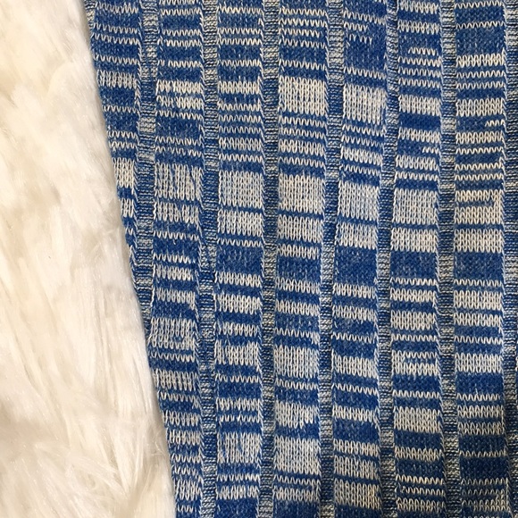 LuLaRoe Duster Cardigan Blue White - Picture 2 of 3